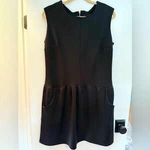 Black Sleeveless Drop Waist Dress